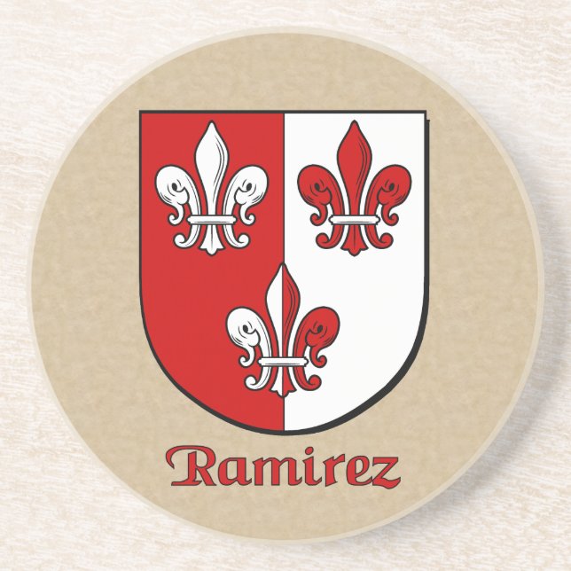 Ramirez Heraldic Shield Coaster (Front)
