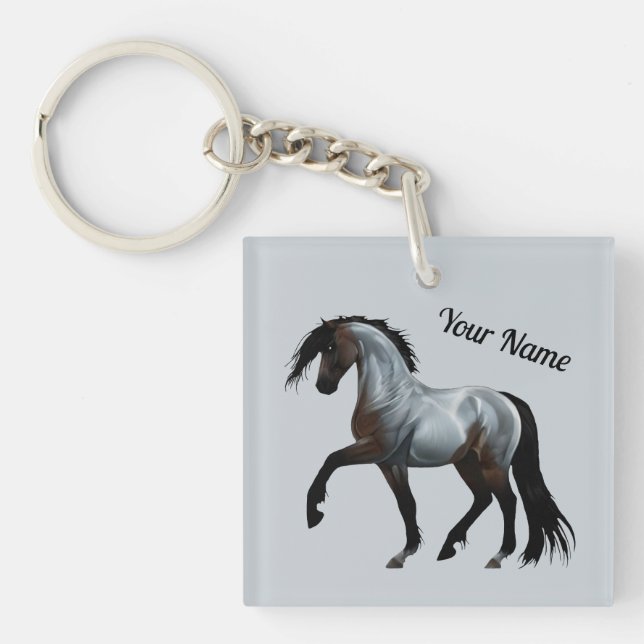 Ramirez - Spanish horse, running -  Key Ring (Front)