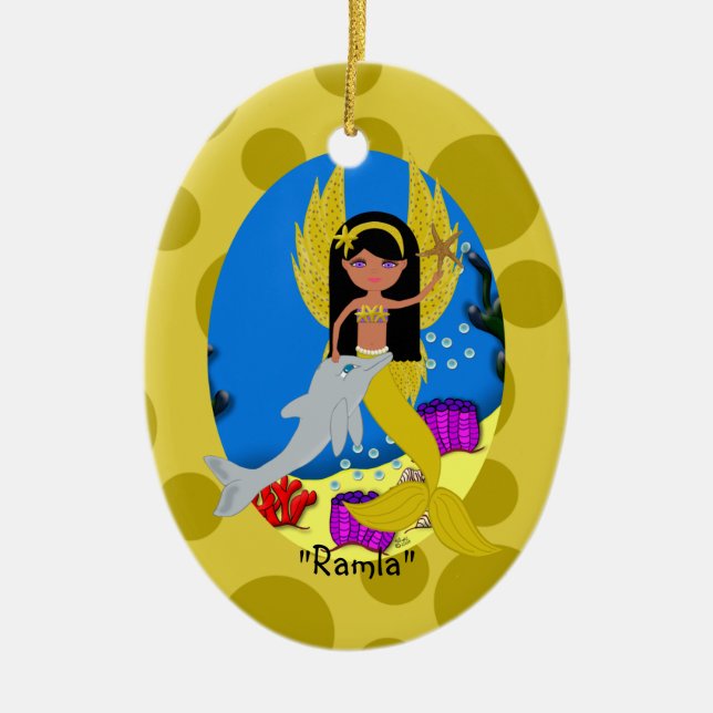 Ramla Gold Merfaery Ornament (Front)
