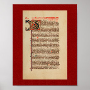 Ramon Llull: 13th Century Illuminated Manuscript Poster