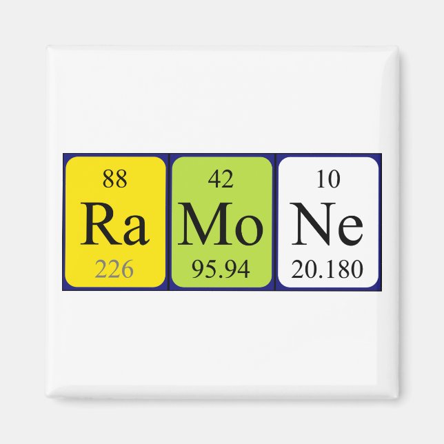 Ramone periodic table name magnet (Front)