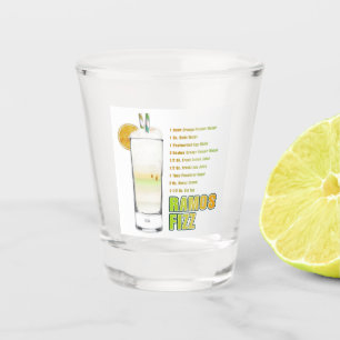 Ramos Gin Fizz Cocktail Recipe Art Shot Glass