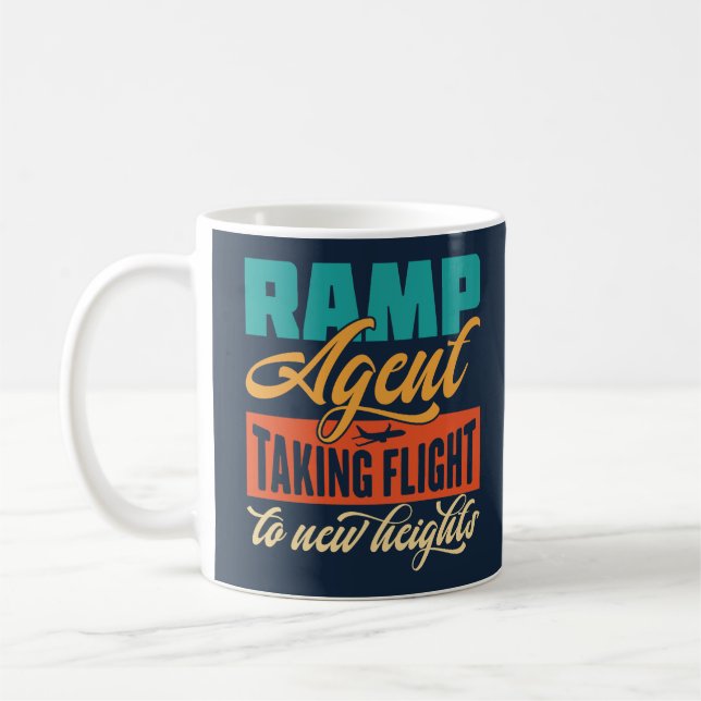 Ramp Agent Taking Flight To New Heights Coffee Mug (Left)