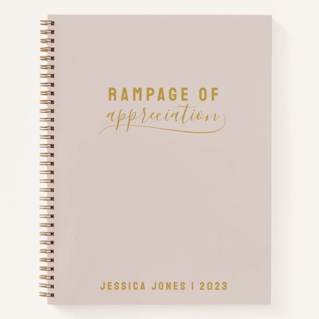 Rampage of Appreciation Pink Journal (Front)