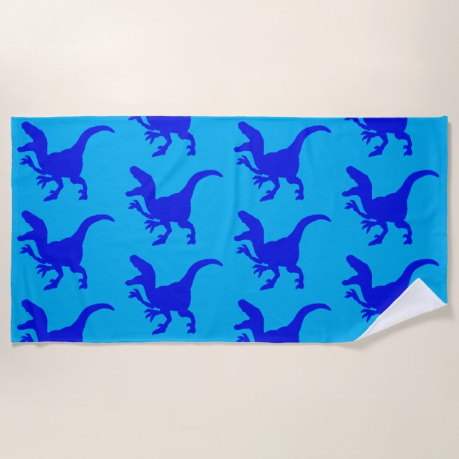 Rampaging Dinosaurs Beach Towel (Front)
