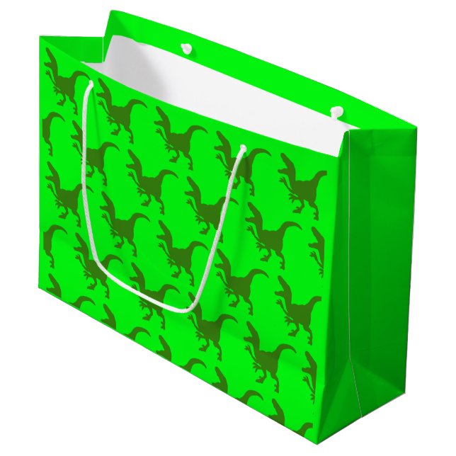 Rampaging Dinosaurs Large Gift Bag (Front Angled)