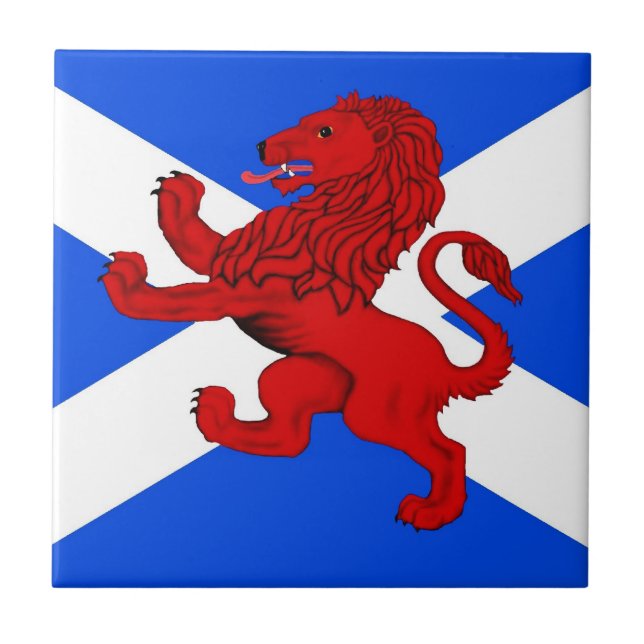 Rampant lion / Scotland's flag Ceramic Tile (Front)