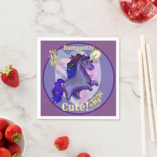 Rampantly Cute Unicorn  Napkin