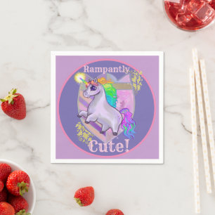 Rampantly Cute Unicorn  Napkin