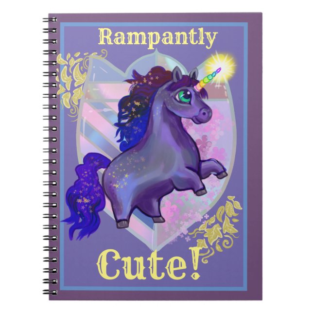 Rampantly Cute Unicorn Notebook (Front)