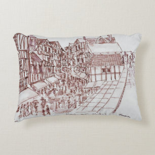 Ramparts, Mont Saint-Michel Normandy, France Decorative Cushion