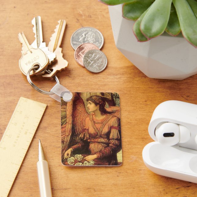 Ramparts of God's House, Angel by John Strudwick Key Ring (Desk)