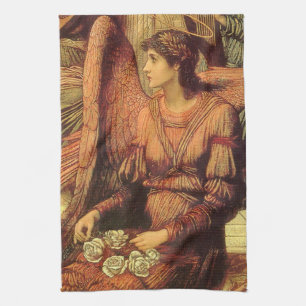Ramparts of God's House, Angel by John Strudwick Tea Towel