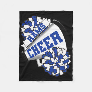 Rams Cheer Ck To School Cheerleading Spirit B  Fleece Blanket