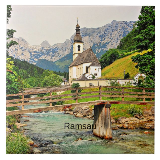 Ramsau, Bavarian Alps Ceramic Tile (Front)