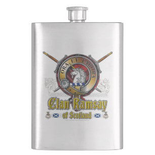 Ramsay Clan Badge Hip Flask
