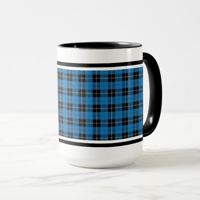 Ramsay Clan Blue Hunting Scottish Tartan Mug (Front Right)