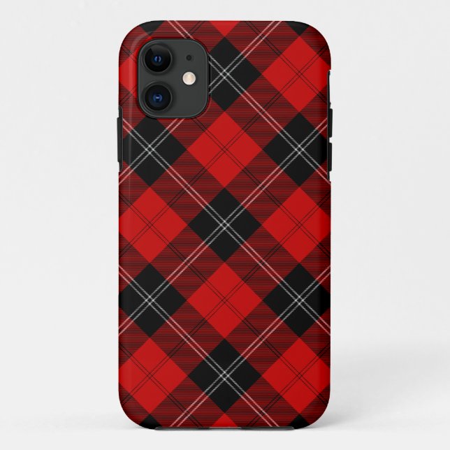 Ramsay tartan red black plaid Case-Mate iPhone case (Back)