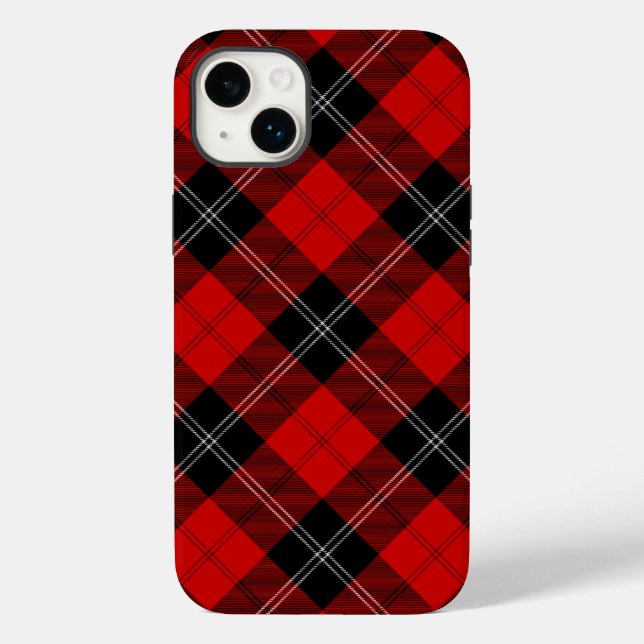 Ramsay tartan red black plaid Case-Mate iPhone case (Back)