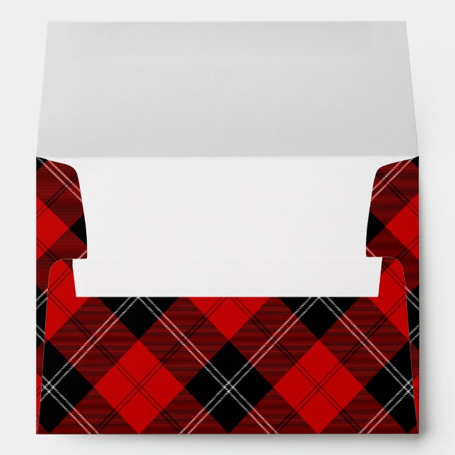 Ramsay tartan red black plaid envelopes (Back (Bottom))