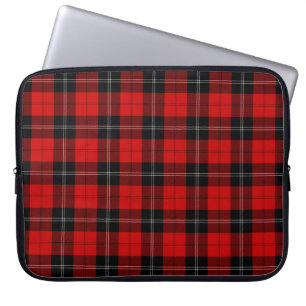 Ramsay tartan red black plaid laptop sleeve