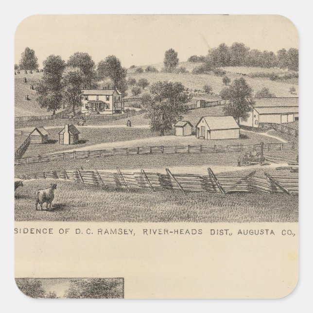 Ramsey, Williams residences Square Sticker (Front)