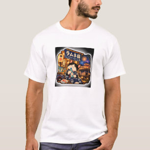 Ramune Summer Cat T-Shirt Japanese Festival Art