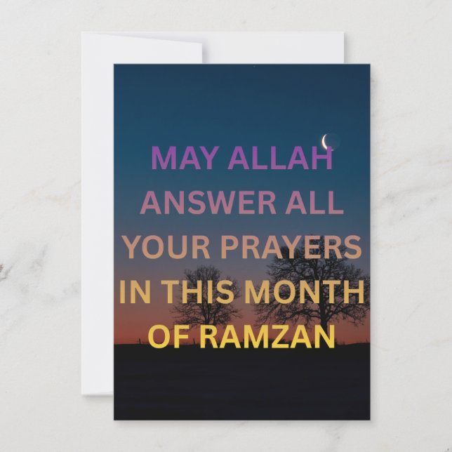 RAMZAN MUBARUK HOLIDAY CARD (Front)
