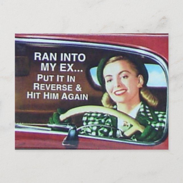 Ran Into My Ex Postcard (Front)