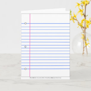 Ran Out of Lined Paper? Write On This Sheet  Card