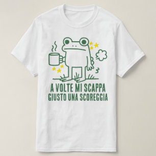 Rana Divertente Caffè Scoreggia Maglietta T-Shirt