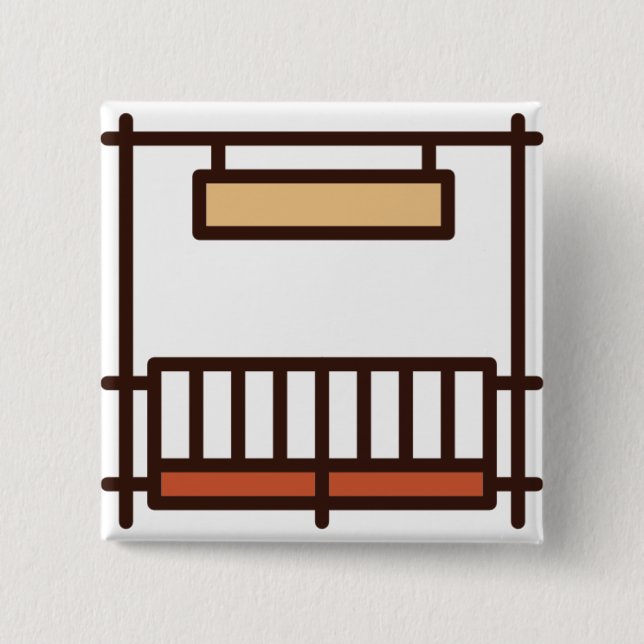 ranch 15 cm square badge (Front)