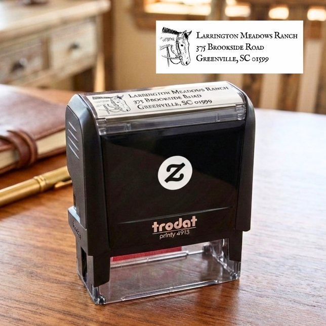 Ranch Business with Western Horse Head Self-inking Stamp (Creator Uploaded)