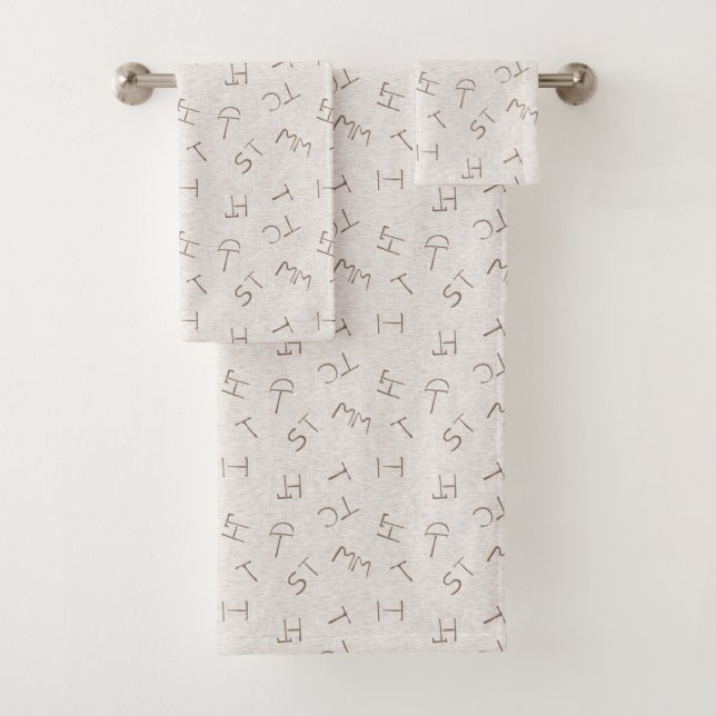 Ranch Cattle Brand Bath Towel Set (Insitu)