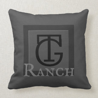 Ranch Cattle Brand Custom Initials Cushion