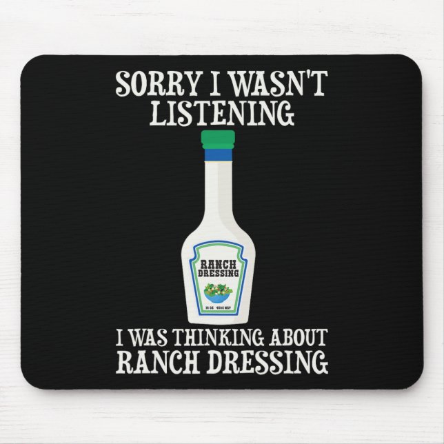 Ranch Dressing Ranch Salad Dressing Halloween Cond Mouse Pad (Front)