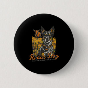 Ranch Herding Dog Cattle Farm Life Western Fall Co 6 Cm Round Badge