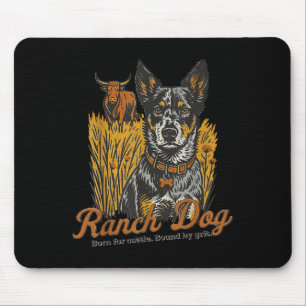 Ranch Herding Dog Cattle Farm Life Western Fall Co Mouse Pad