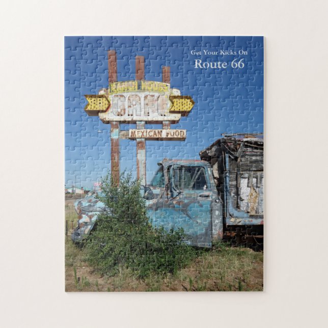 Ranch House Cafe Sign on Route 66 Jigsaw Puzzle (Vertical)