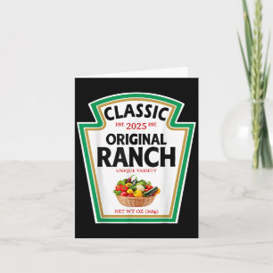 Ranch Sauce Green Salad Dressing Condiment Diy Hal Card