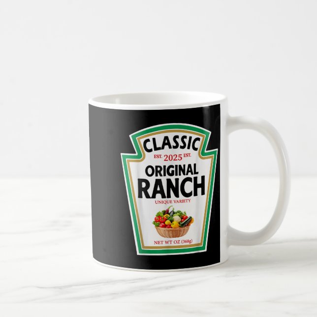 Ranch Sauce Green Salad Dressing Condiment Diy Hal Coffee Mug (Right)