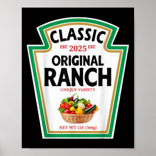 Ranch Sauce Green Salad Dressing Condiment Diy Hal Poster