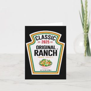 Ranch Sauce Green Salad Dressing Diy Halloween Cos Card