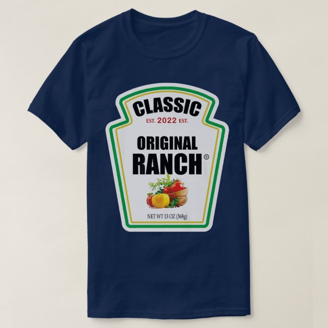 Ranch Sauce Green Salad Dressing Halloween Costume T-Shirt (Design Front)