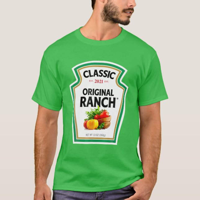 Ranch Sauce Green Salad Dressing Halloween Costume T-Shirt (Front)
