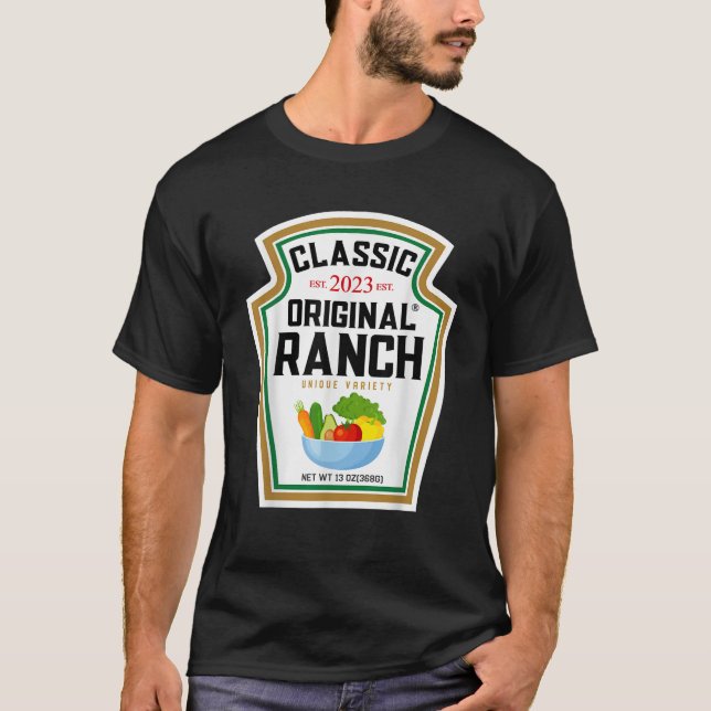 Ranch Sauce Green Salad Dressing Halloween Costume T-Shirt (Front)