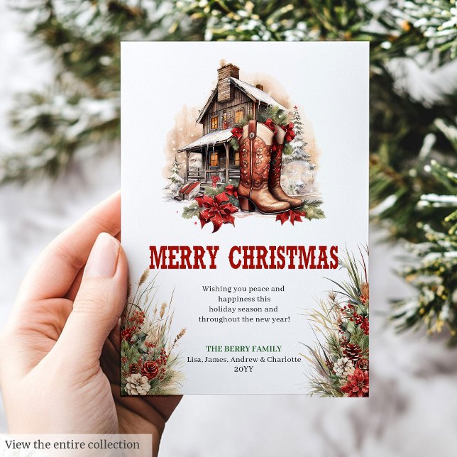 Ranch style Christmas greeting card editable (Ranch style Christmas greeting card editable

)