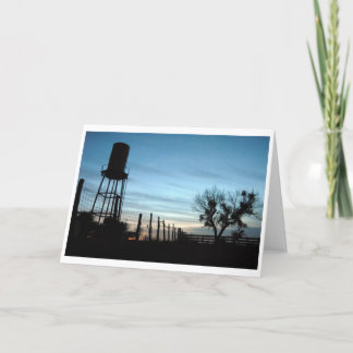 "Ranch sunset" Card