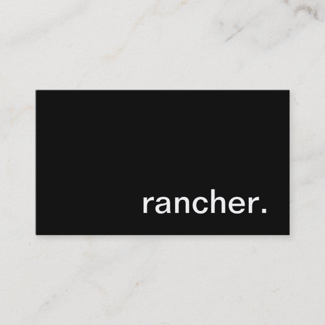 Rancher Business Card (Front)