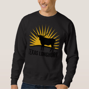 Rancher Cattle Farmer Texas Longhorn Cow Sweatshirt